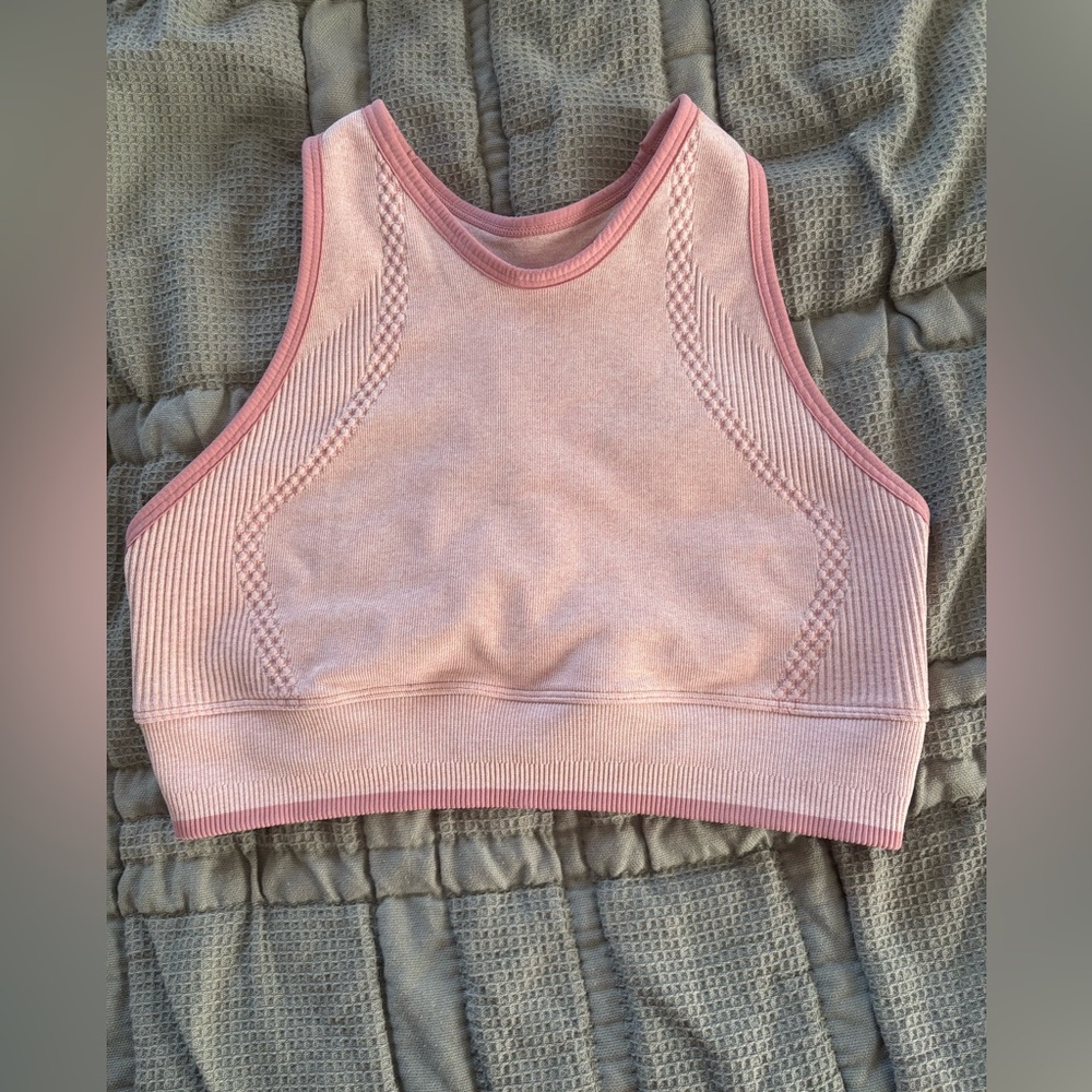 NWOT Joja Pink Ribbed Sports Bra